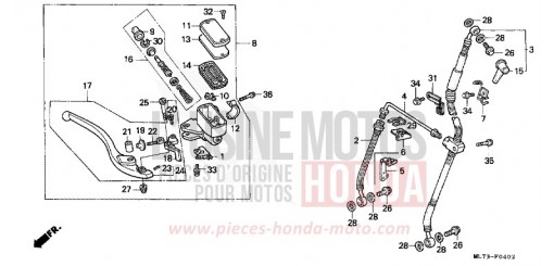 FREIN AVANT MAITRE-CYLINDRE (3) VFR750FK de 1989